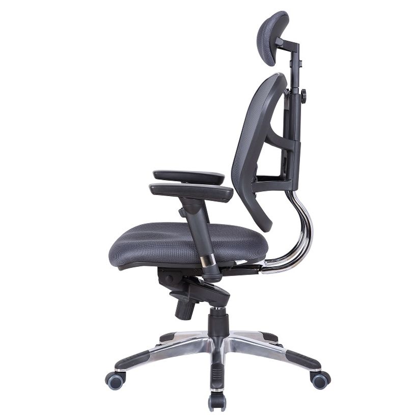 3760185027717-Fauteuil de bureau TECKNET - accoudoirs réglables - appuie-tête réglable - Gris-P_79408941_8-7