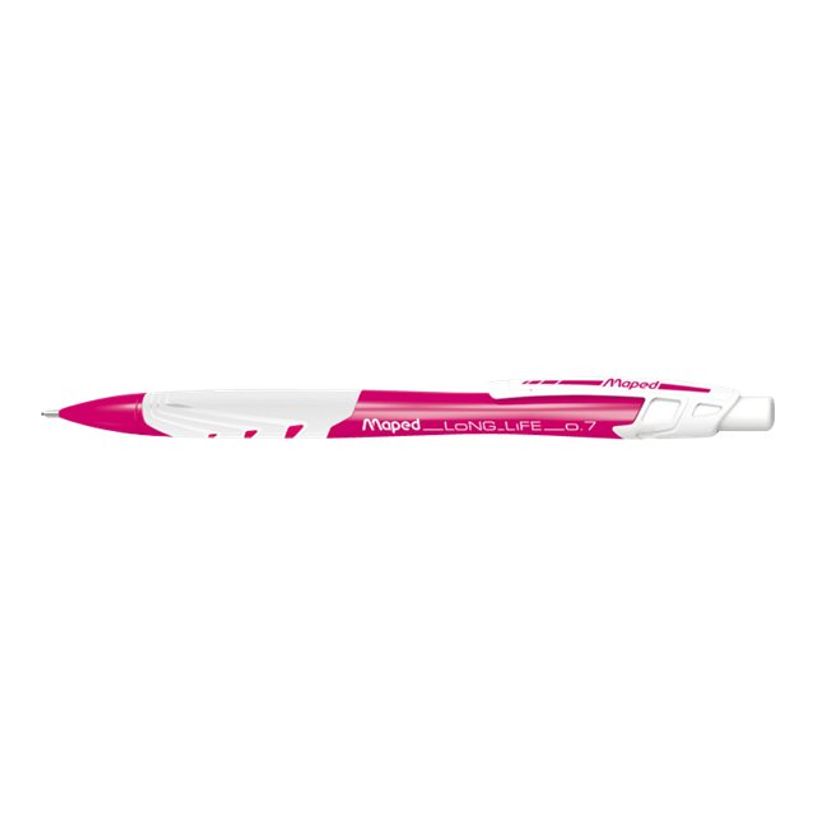 3154145641363-MAPED  Black'Peps Long Life - Porte mines - 0,7 mm - avec gomme - rose-P_79408990_1-0