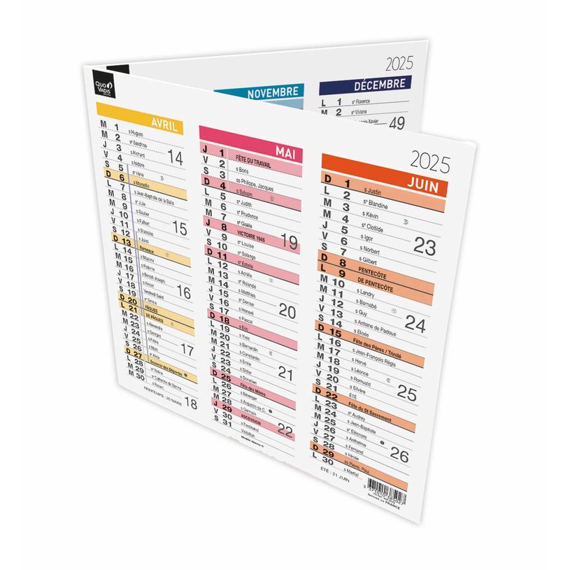 3371010385027-Quo Vadis Arc en Ciel - Calendrier origami 3 mois par face - 18 x 36 cm-P_79410340_2-1