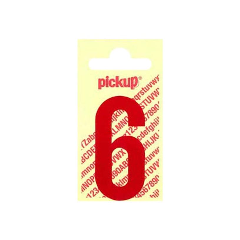 8711234243362-Pickup - Étiquette autocollante - 150 mm - Chiffre 6 - rouge brillant-P_79413114_1-0