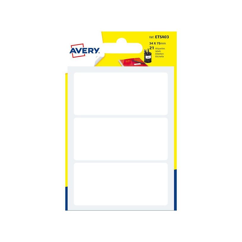 5014702026508-Avery - 21 Étiquettes multi-usages blanches - 34 x 75 mm-P_79413530_3-0