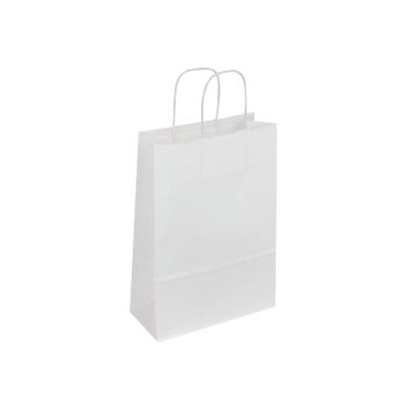 3135250985450-50 Sacs cadeau kraft - poignées torsadées - 18 cm x 8 cm x 22 cm - blanc-P_79414206_1-0