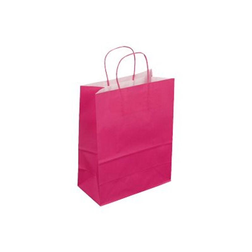 3760028772712-50 Sacs cadeau kraft - poignées torsadées - 18 cm x 8 cm x 22 cm - fuchsia-P_79414208_1-0