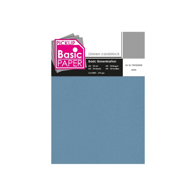 8715119760685-Pickup - Carton de lin - A4 (210 x 297 mm) - 215 g/m² - 10 feuilles - bleu jean-P_79417848_1-0