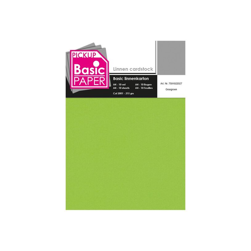 8715119760821-Pickup - Carton de lin - A4 (210 x 297 mm) - 215 g/m² - 10 feuilles - vert gazon-P_79417862_1-0