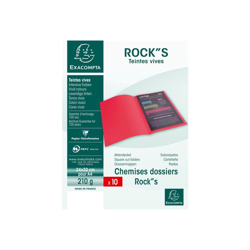 3130630217107-Exacompta Rock"s - 10 Chemises - 210 gr - pour 200 feuilles - gris-P_79418830_1-2
