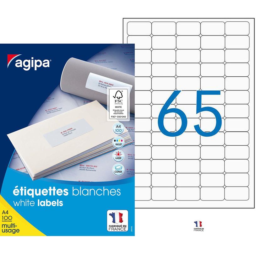 3270241021998-Apli Agipa - 6500 Étiquettes adhésives blanches multi-usages - 38,1 x 21,2 mm - coins arr-P_79419960_1-0