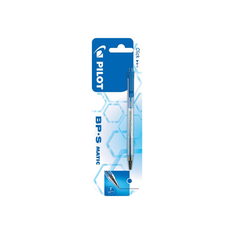 4902505106453-Pilot BP-S Matic - 12 Stylos à bille - bleu - rétractable - 0.7 mm-P_79421948_3-2