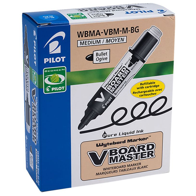 4902505355837-Pilot V BOARD MASTER - Pack de 10 marqueurs effaçables - pointe ogive - bleu-P_79421972_1-0