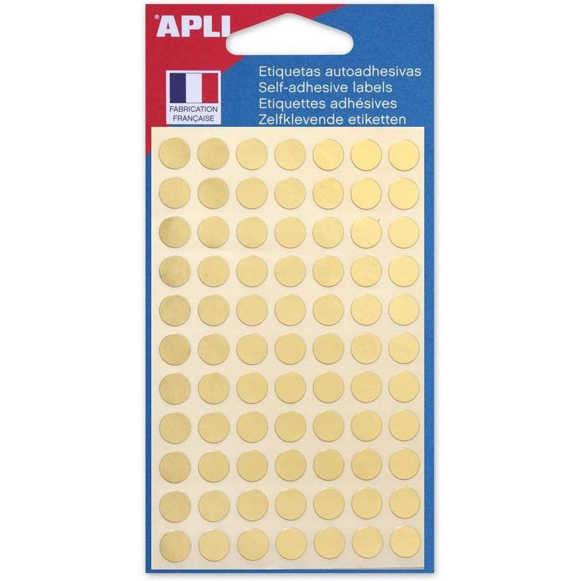 3270241006001-Apli Agipa - 308 Pastilles adhésives - or - diamètre 8 mm - réf 100600-P_79422033_1-0