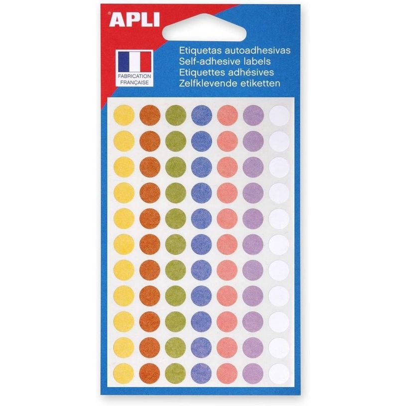 3270241021479-Apli Agipa - 385 Pastilles adhésives - couleurs pastels assorties - diamètre 8 mm - réf -P_79422034_2-0