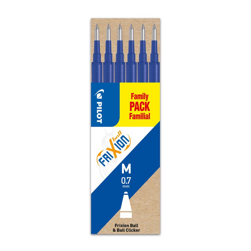 4902505525629-Pilot Frixion Ball - 6 Recharges pour rollers effaçables - 0,7 mm - bleu-P_79422459_1-0