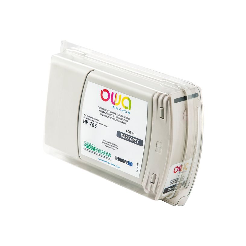 3112539350994-HP 765 - remanufacturé OWA B45152OW - gris foncé - cartouche d'encre -P_79423601_1-0