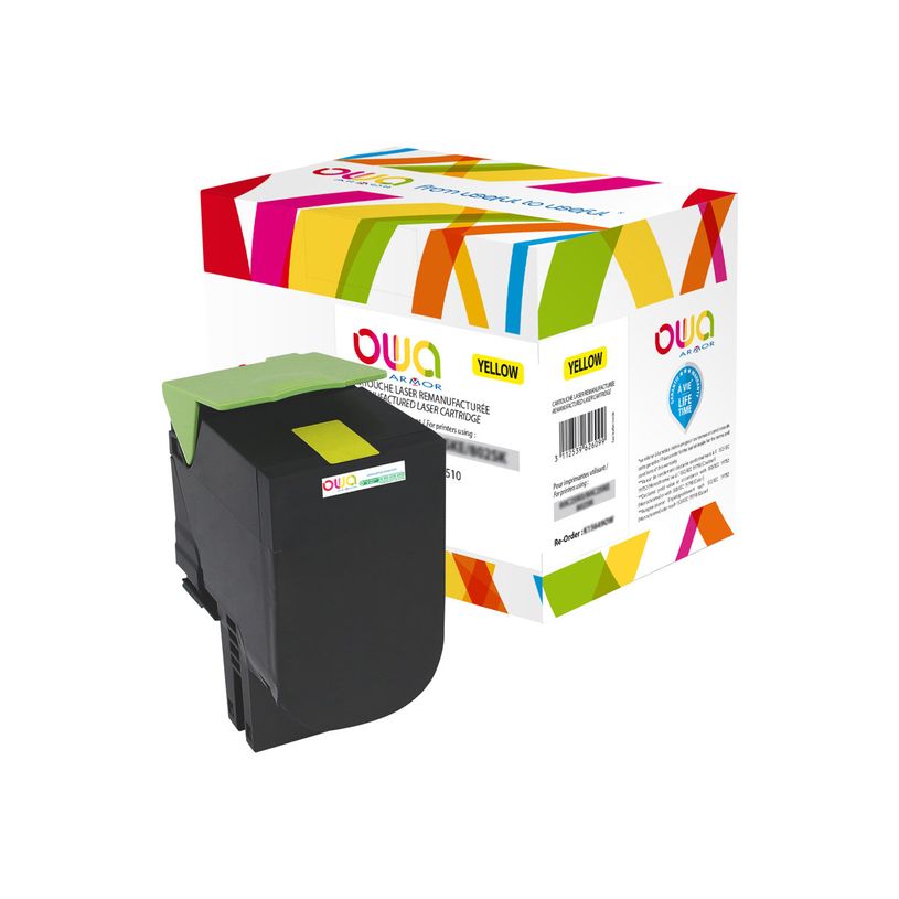 3112539619589-Cartouche laser compatible Lexmark 702H - jaune - Owa K15825OW-P_79423675_1-0