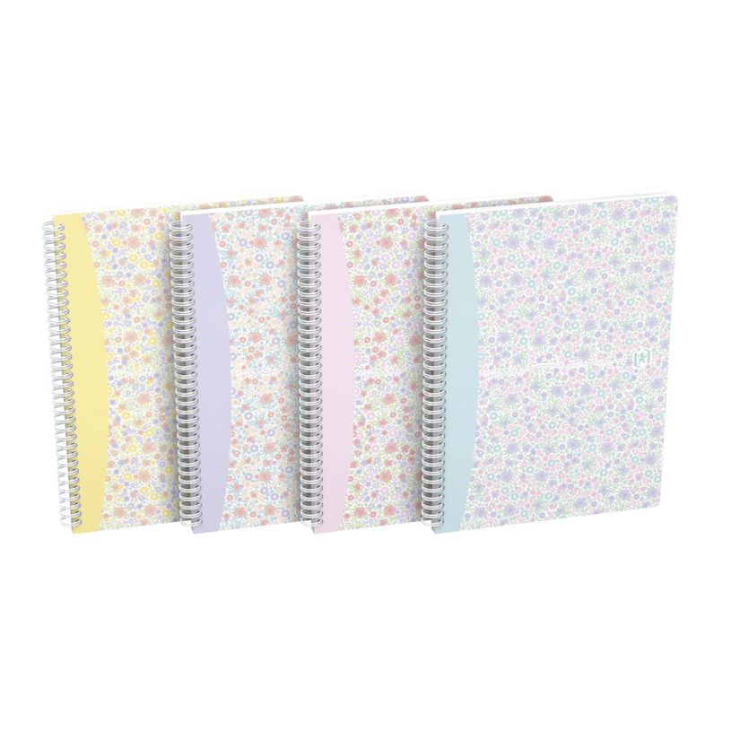 3020120113395-Oxford Floral - Carnet de notes à spirale - B5 - 120 pages - petits carreaux-P_79424843_2-0