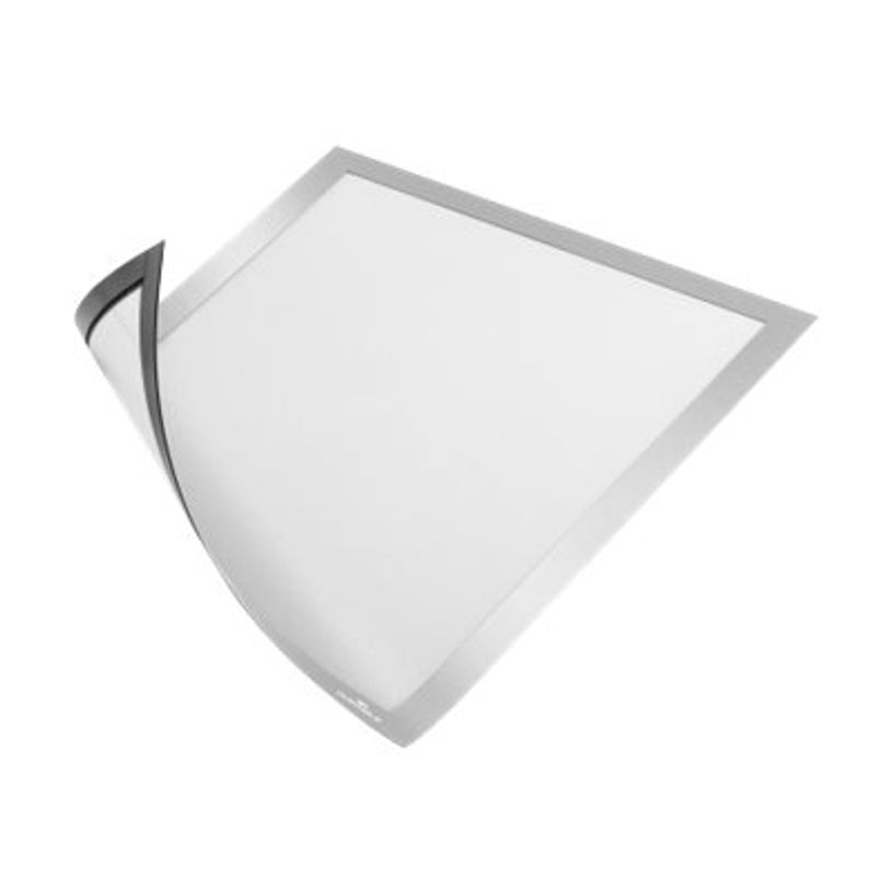 4005546981147-Durable Duraframe Magnetic - Cadre d'affichage magnétique - A4 - argent - pour surfaces m