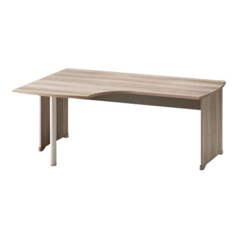 3483600784131-Bureau compact à gauche JAZZ+ - 180 cm - Pieds panneaux - Chêne gris-P_79426214_1-0