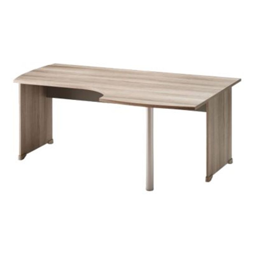 3483600784148-Bureau compact à droite JAZZ+ - 180 cm - Pieds panneaux - Chêne gris-P_79426215_1-0