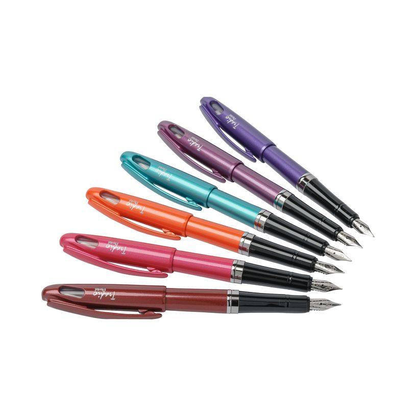3474371960091-Pentel Tradio Brillant - Stylo plume - corps rouge-P_79430051_1-0