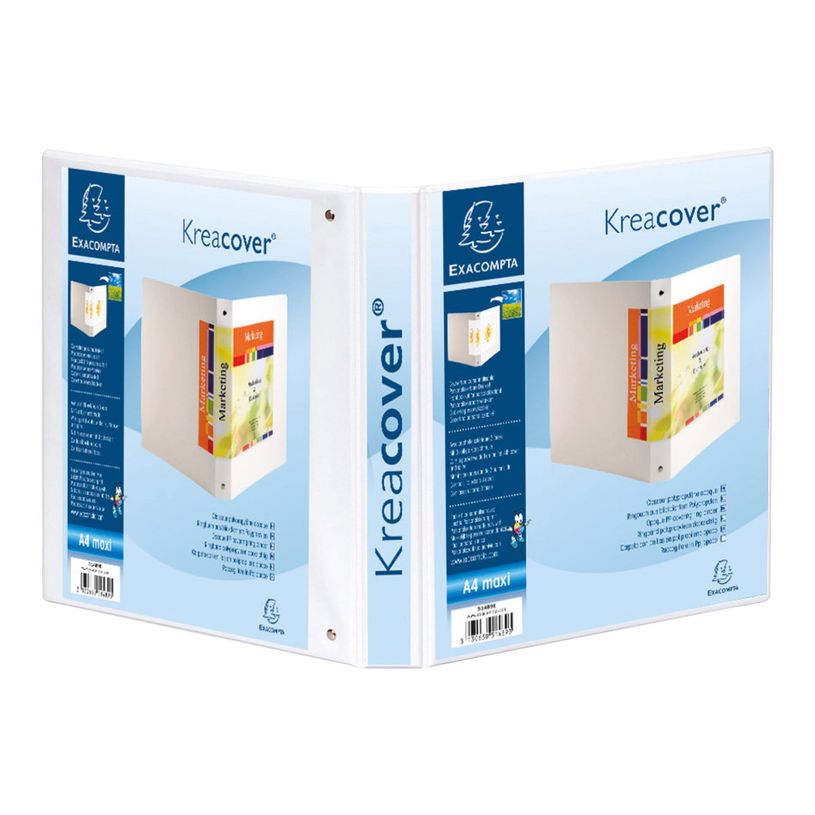 3130639518427-Exacompta Kreacover - Classeur à anneaux personnalisable - Dos 47 mm - A4 Maxi - pour 200 feuilles - bla-P_79430129_3-2