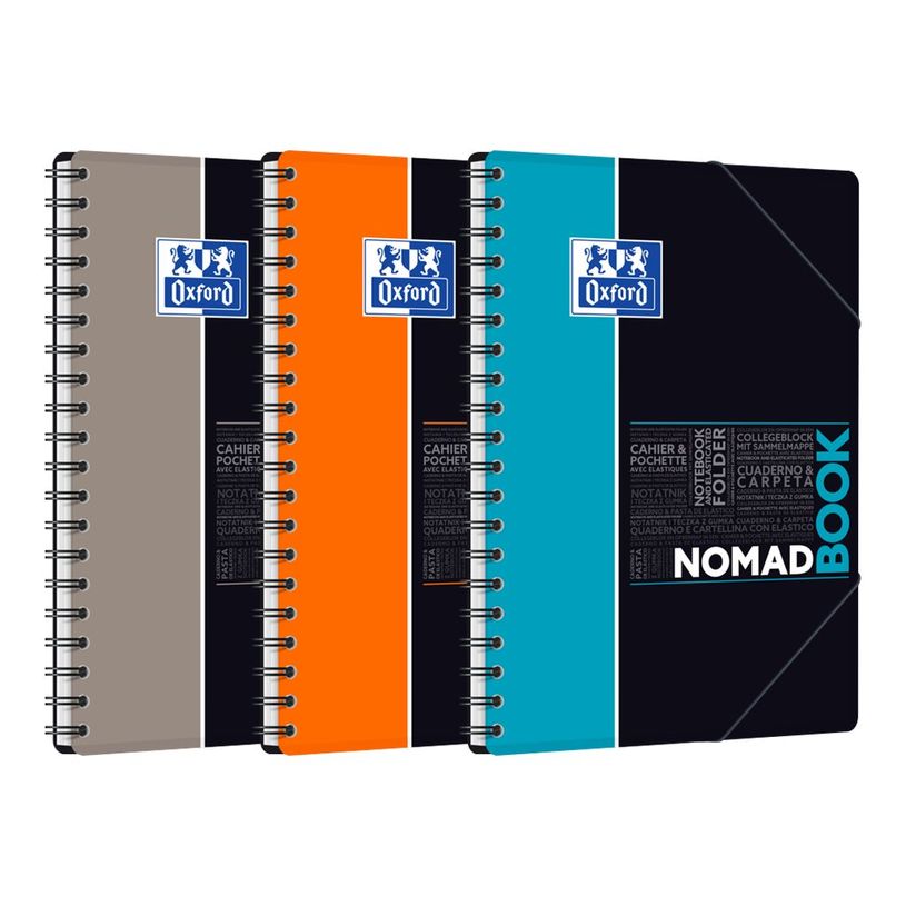 3020120121642-Oxford Etudiants - Cahier Nomadbook B5 (19 x 25 cm) avec pochettes 3 rabats - 160 pages - grands carreaux (Seyes) - double spirale - disponib-P_79431011_7-6