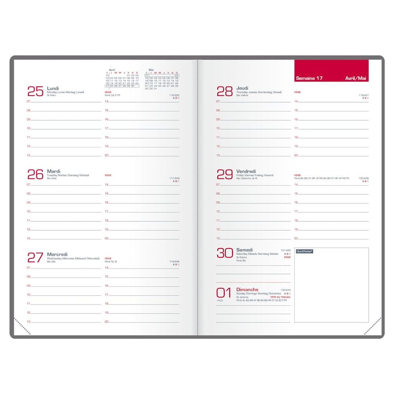 3147280066634-Agenda à élastique Oxford Flowers - 1 semaine sur 2 pages - 10 x 15 cm - disponible dans différents m--1