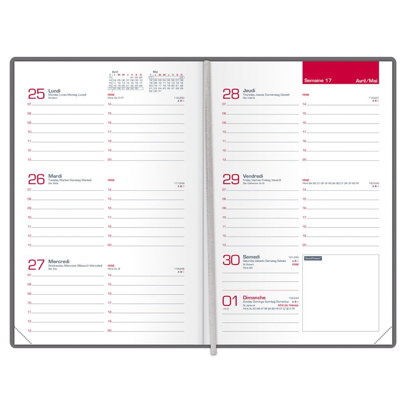 3147280066634-Agenda à élastique Oxford Flowers - 1 semaine sur 2 pages - 10 x 15 cm - disponible dans d-P_79431253_7-5