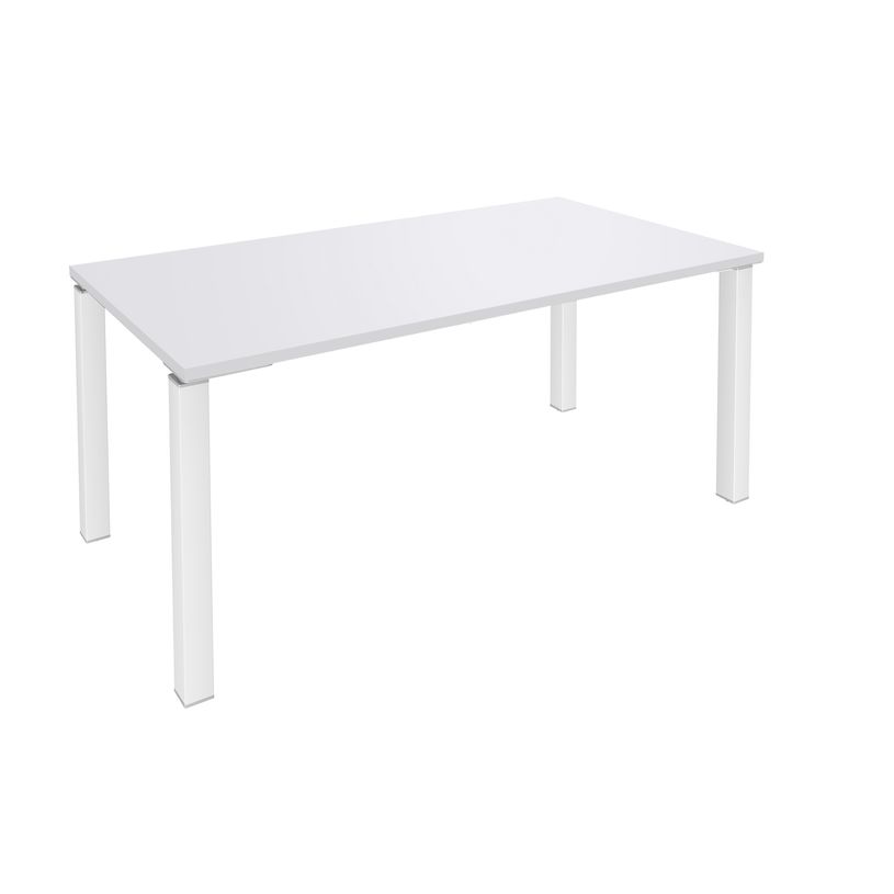 3253310163874-Bureau droit EXPRIM - L160 cm - Plateau Blanc perle - Pieds blanc-P_79432269_1-0