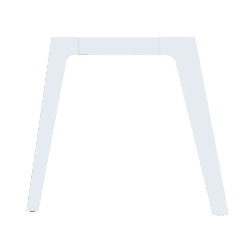 3253310161979-Bureau simple STEELY - L140 cm - Pieds blanc - plateau imitation Hêtre-P_79432478_2-1