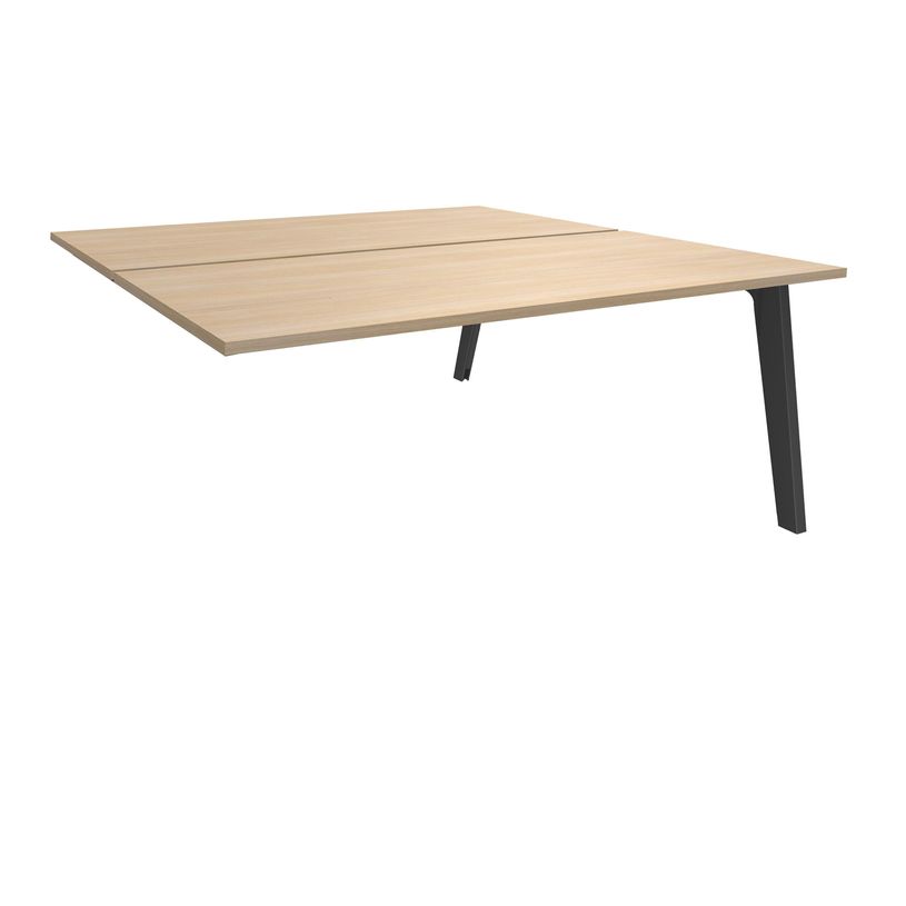 3253310163287-Bureau double STEELY - L180 cm - Double face Suivant - Pieds carbone - plateau imitation Ch-P_79432609_1-0