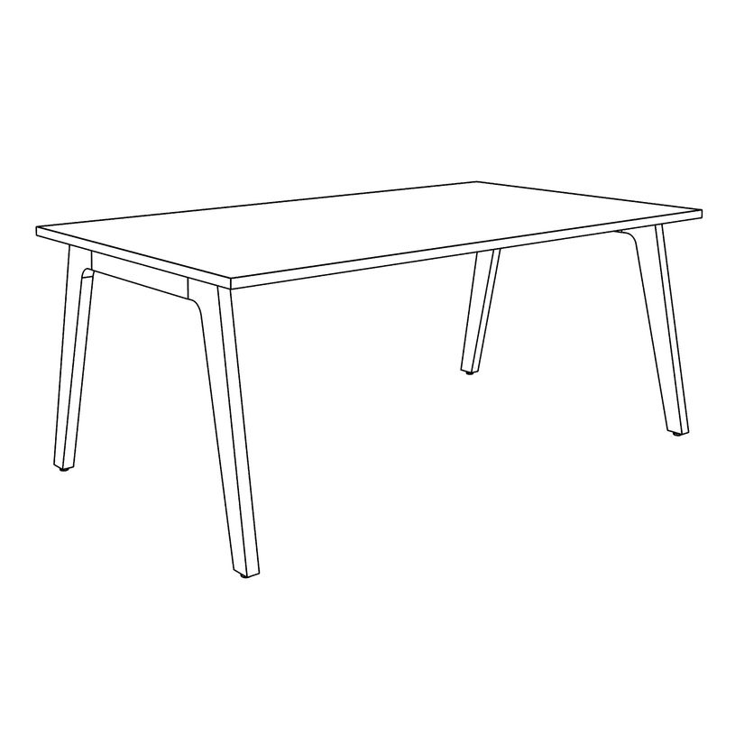 3253310163331-Bureau STEELY Manager - L180 x P100 x H72,5 cm - plateau imitation Chêne gris - Pieds blan-P_79432614_4-3