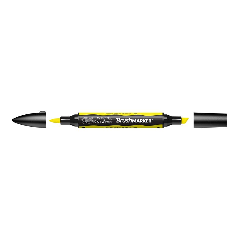 884955043103-BrushMarker - Stylo pinceau et marqueur - jaune-P_79432708_2-1