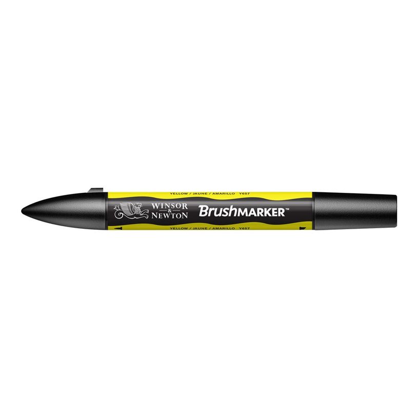 884955043103-BrushMarker - Stylo pinceau et marqueur - jaune-P_79432708_3-2