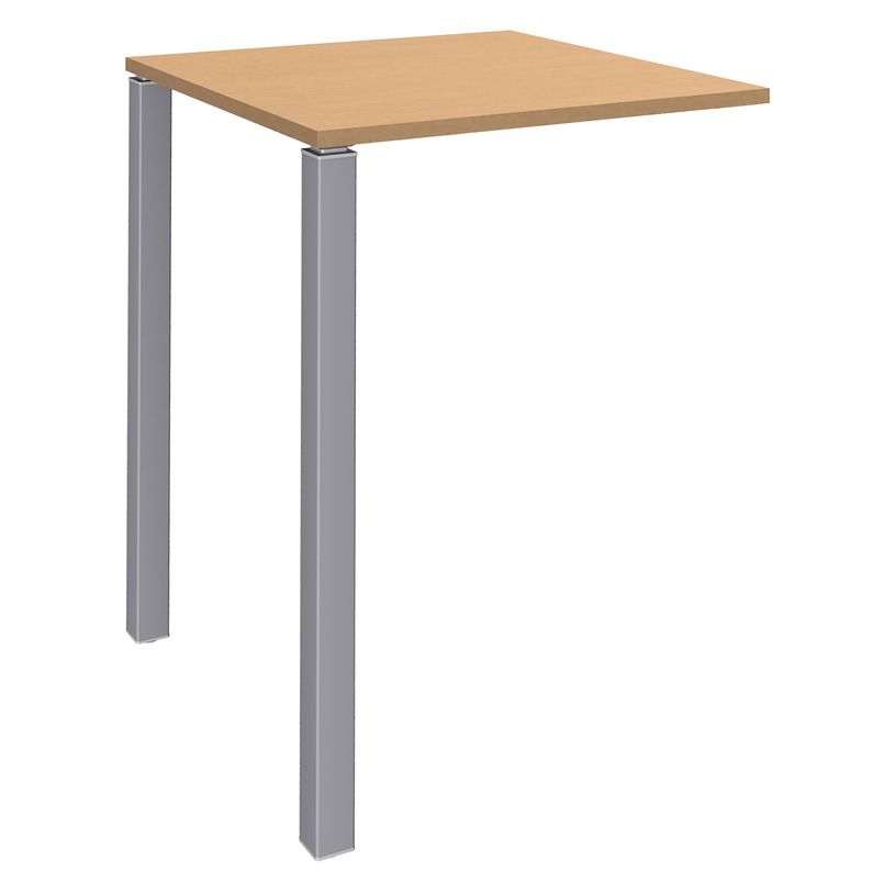 3253310166592-Table Lounge 2 Pieds - L80xH105xP80 cm - Pieds alu - plateau imitation hêtre-P_79432853_1-0