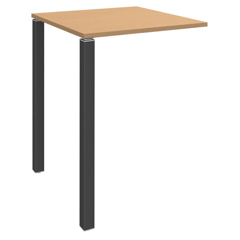 3253310166608-Table Lounge 2 Pieds - L80xH105xP80 cm - Pieds carbonne - plateau imitation hêtre-P_79432854_1-0