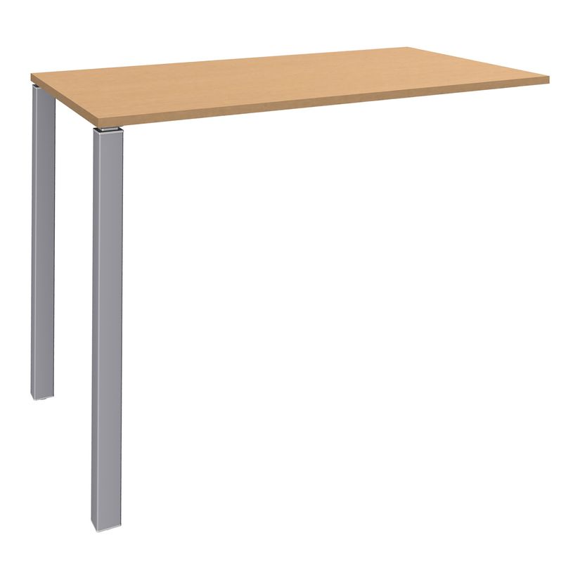 3253310166684-Table Lounge 2 Pieds - L120xH105xP80 cm - Pieds alu - plateau imitation hêtre-P_79432862_1-0