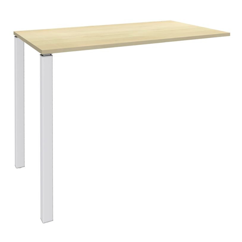 3253310166707-Table Lounge 2 Pieds - L120xH105xP80 cm - Pieds blanc - plateau imitation érable-P_79432864_1-0