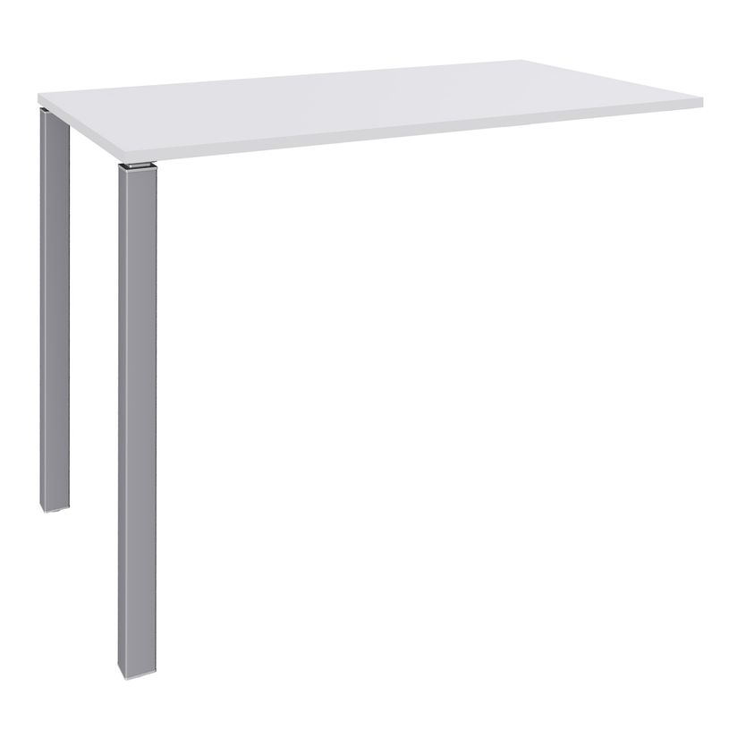 3253310166738-Table Lounge 2 Pieds - L120xH105xP80 cm - Pieds alu - plateau blanc perle-P_79432867_1-0
