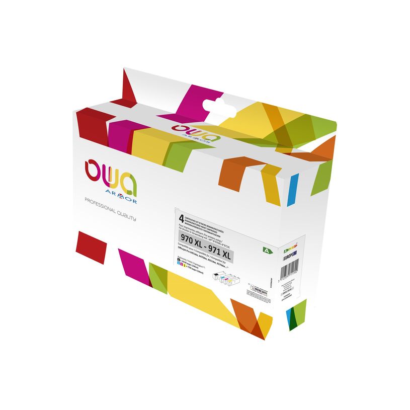 3112539711702-Cartouche compatible HP 971XL/970XL - pack de 4 - noir, cyan, magenta, jaune - Owa K10396OW-P_79433122_1-0