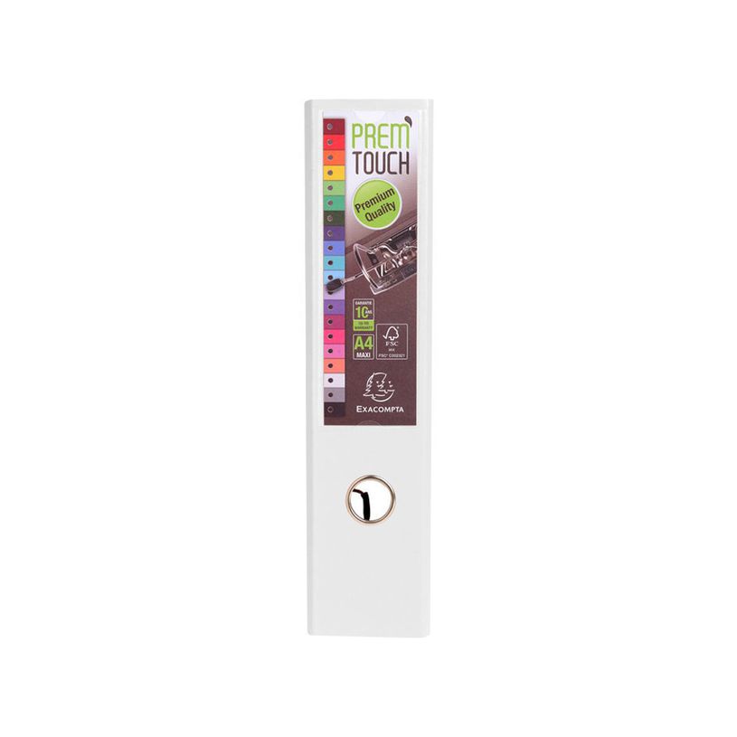 3130630533481-Exacompta Prem'Touch - Classeur à levier - Dos 80 mm - A4 Maxi - pour 715 feuilles - blanc-P_79433244_2-1