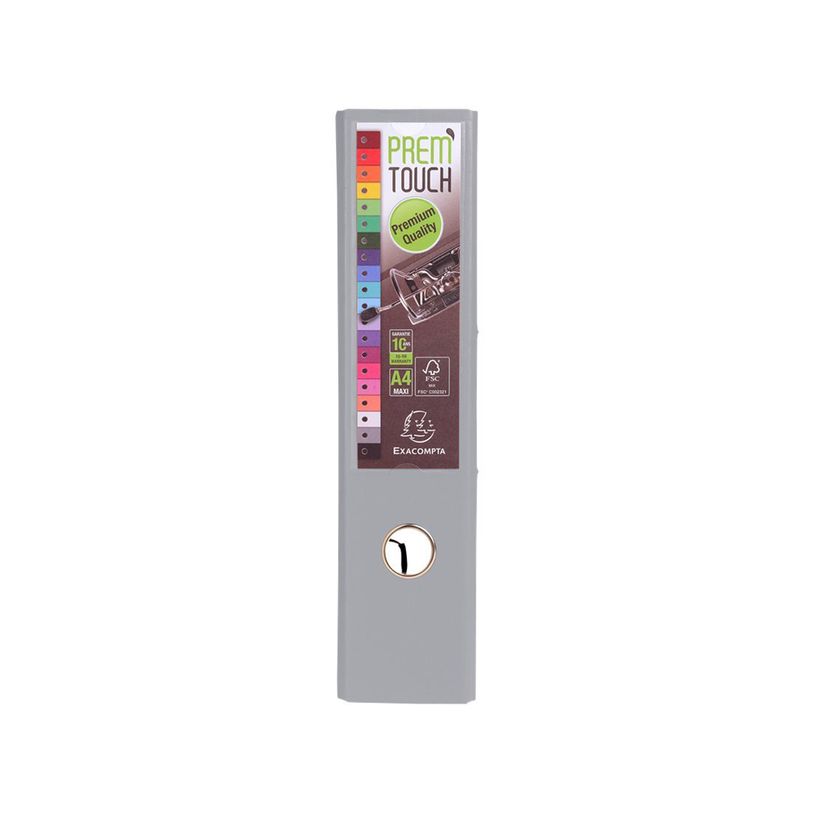 3130630533542-Exacompta Prem'Touch - Classeur à levier - Dos 80 mm - A4 Maxi - pour 715 feuilles - gris -P_79433246_2-1