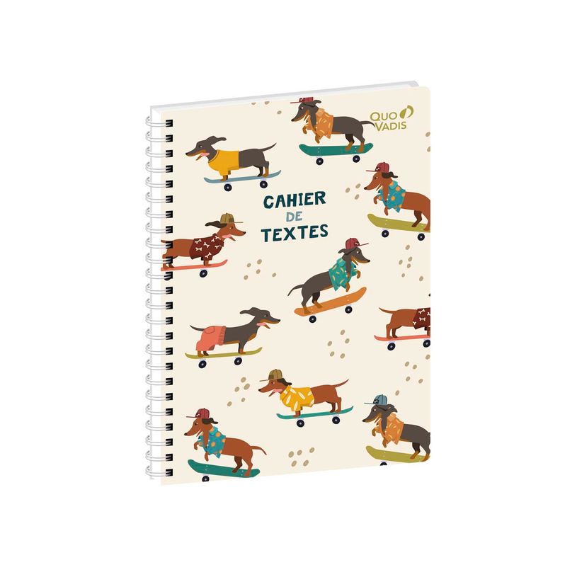 3371010421688-Cahier de textes spiralé Animascot' - 15 x 21 cm - différents modèles disponibles - Quo -P_79435751_2-0