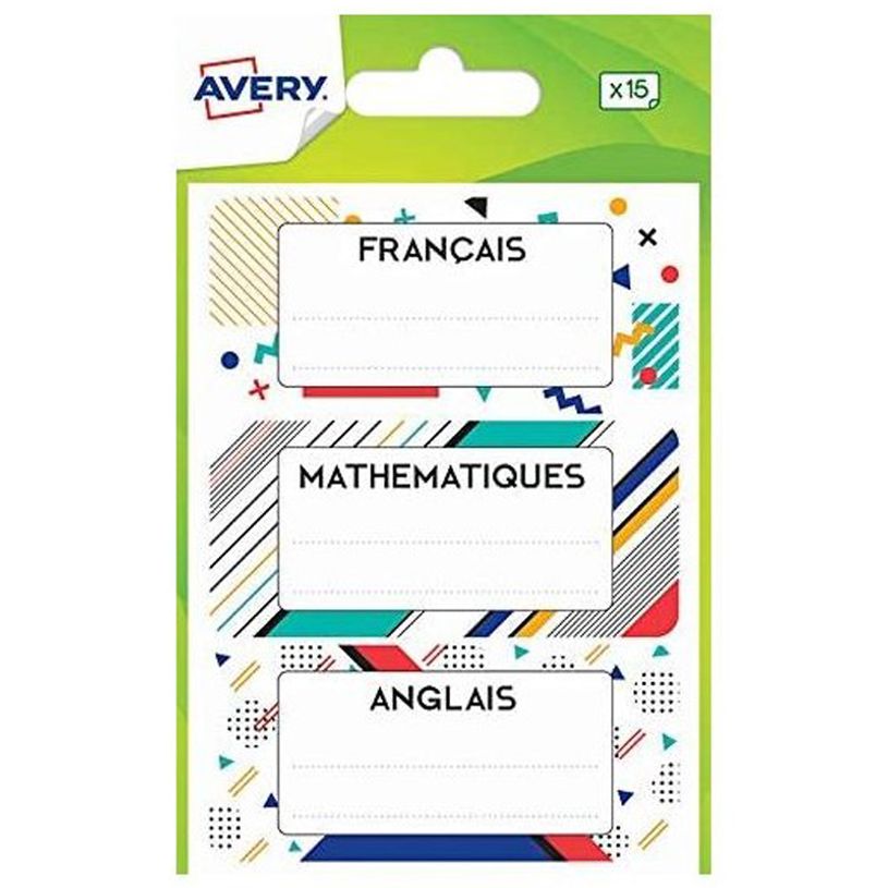 5014702135330-Avery - 15 Étiquettes scolaires matières scolaires graphiques-P_79436626_1-0