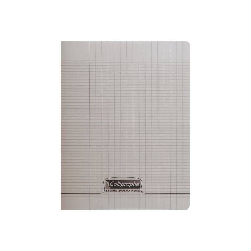 3210330181769-Calligraphe 8000 - Cahier polypro 24 x 32 cm - 48 pages - grands carreaux (Seyes) - gris-P_79439897_1-0