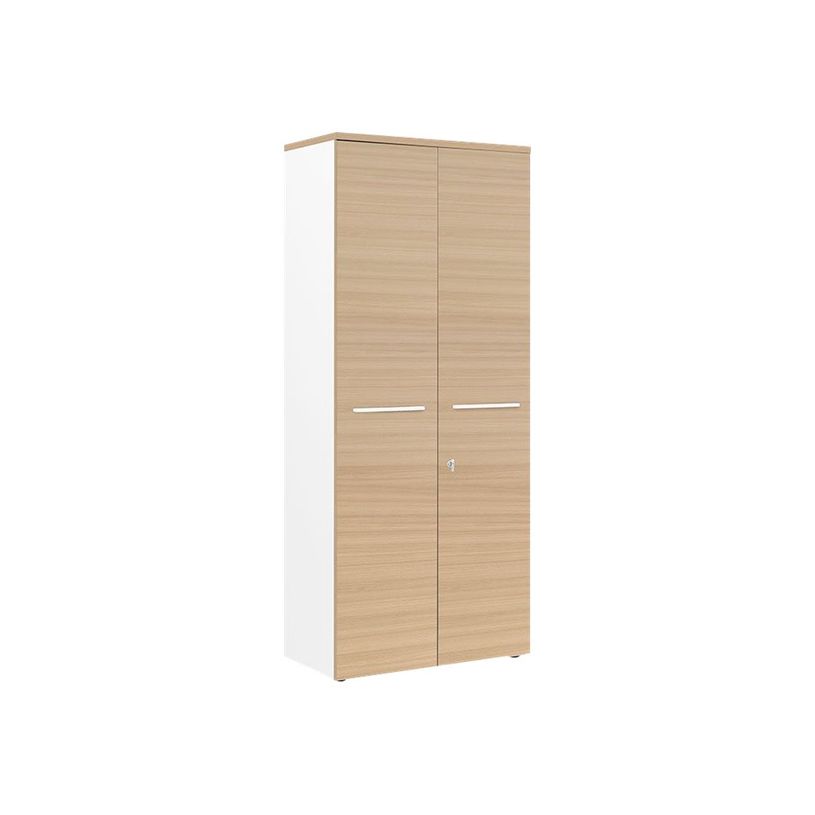 3483600849113-Armoire hautes YES ! - L80 x H187 x P42 - 2 portes - Façade et dessus chêne structuré-P_79440897_1-0