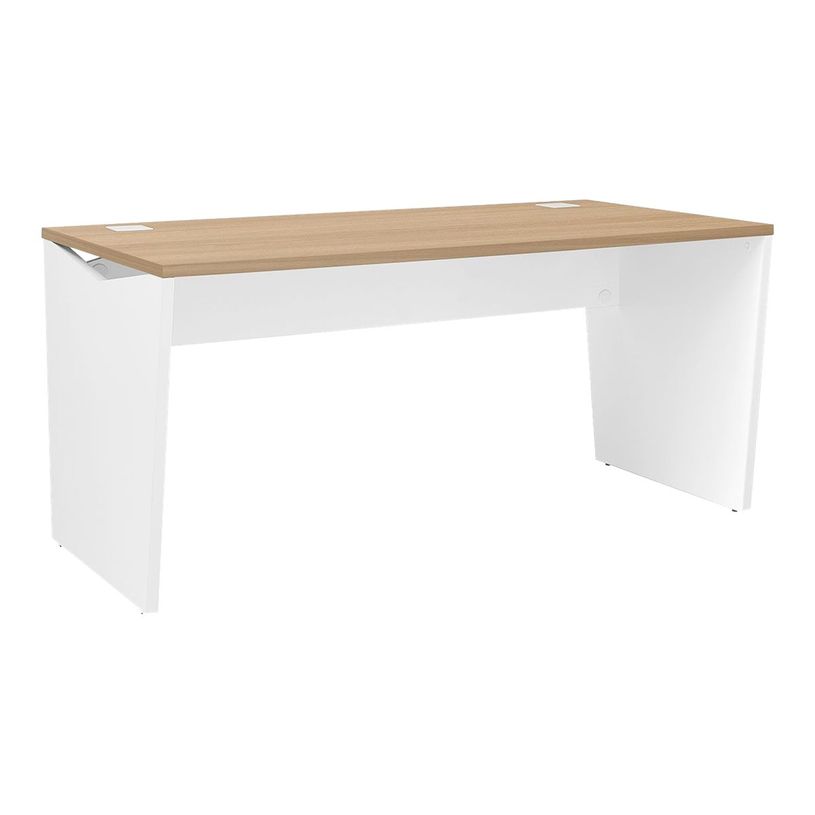 3483600857767-Bureau YES ! - 160 cm - Pieds panneaux fixes - Chêne-P_79440908_1-0