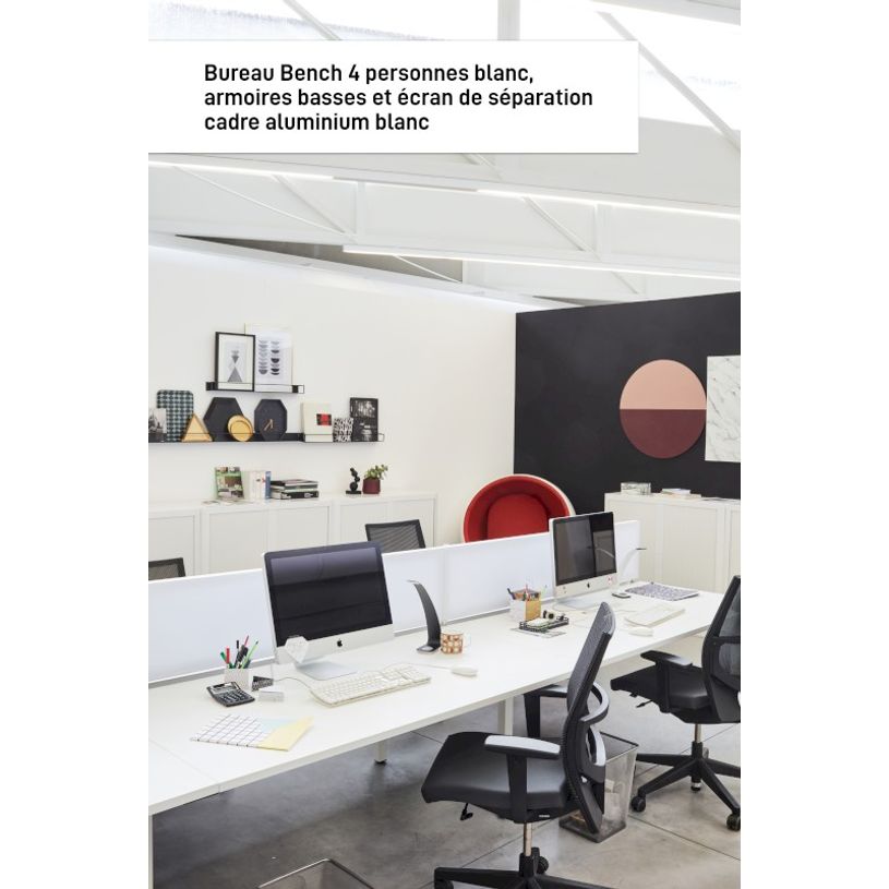 3660141254891-Bureau Bench 4 personnes EASYDESK - soit 4 plateaux L120xP80xH75 cm (L240 x P166) - Blanc-P_79441044_2-1