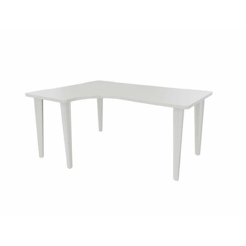2012349456040-Bureau compact 90° à gauche EVIDENCE - Pieds blancs - Plateau blanc-P_79441383_1-0