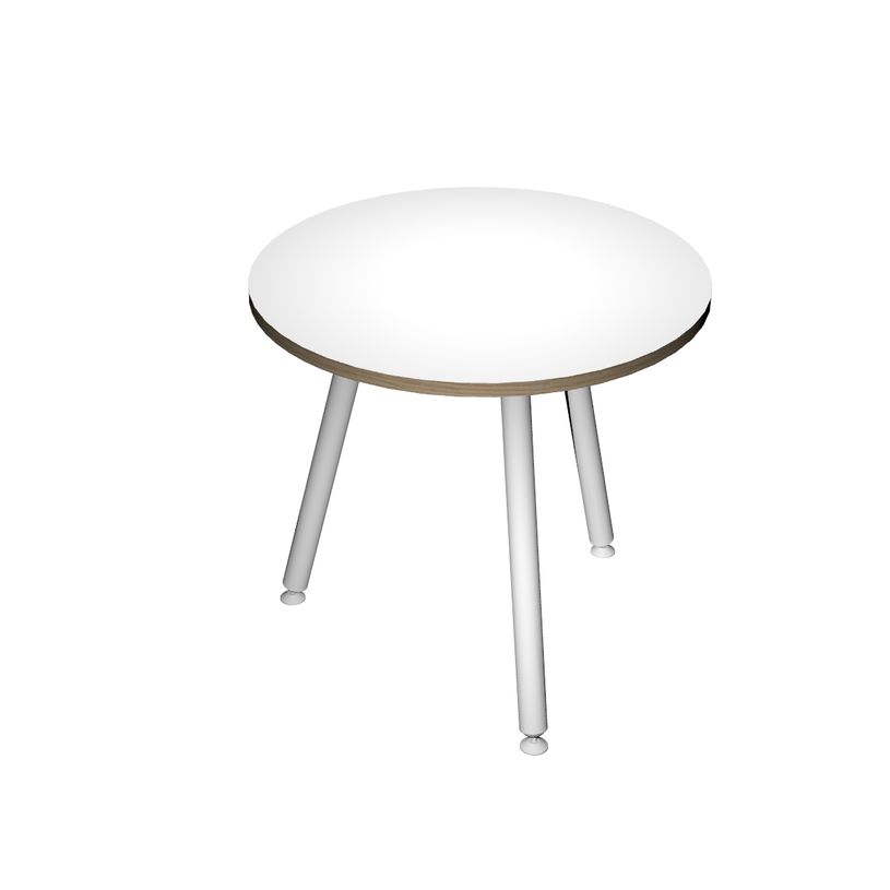 2012349510339-Table ronde - H74,4 cm - 80 cm - 3 pieds blanc - plateau blanc-P_79441657_1-0