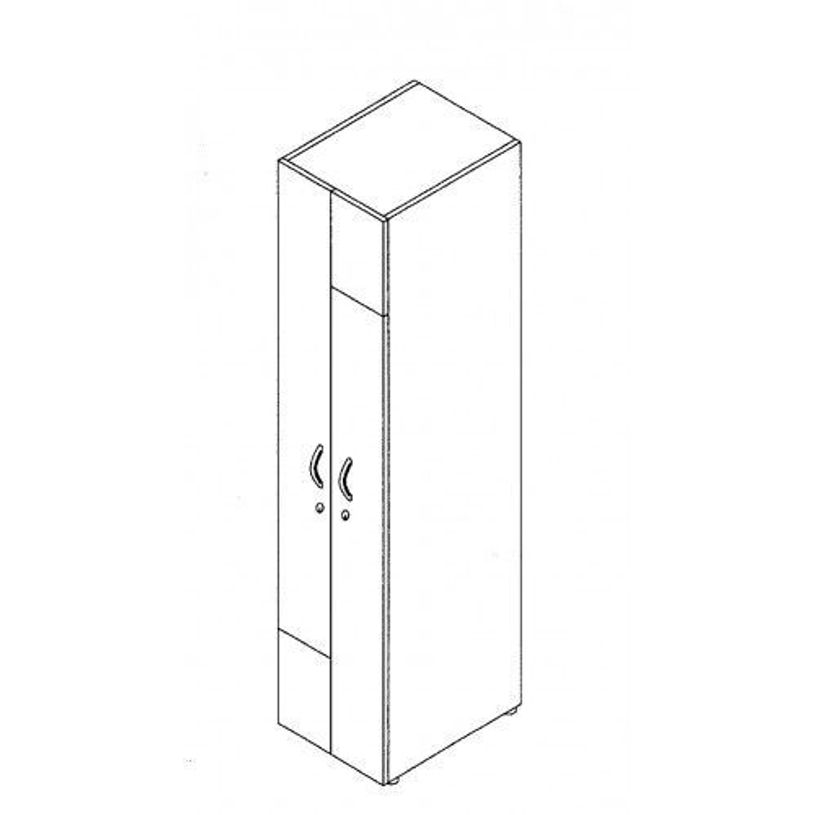 2012349514641-Armoire vestiaire 2 portes - H185 x L40 x P52 cm - Hêtre-P_79441872_2-1